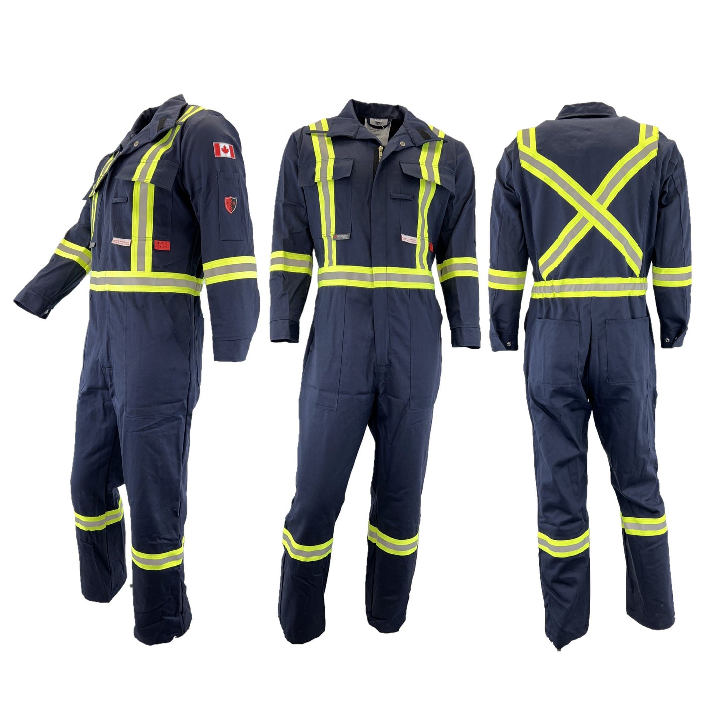 FR Coveralls with 2" Stripes, CAT 2, Navy