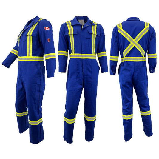 FR Coveralls with 4" Stripe Cat 2 Navy