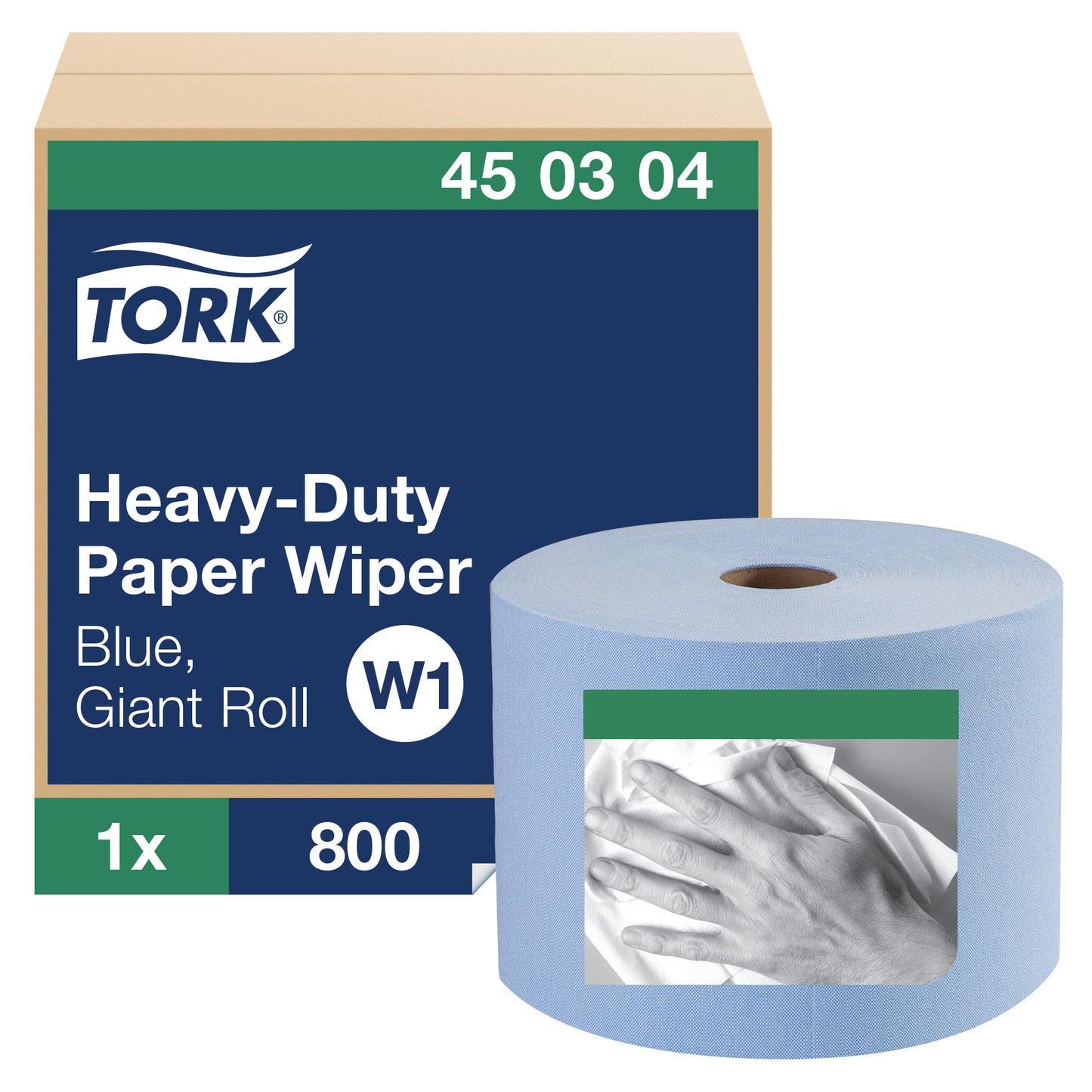 Tork Heavy-Duty Industrial Paper Wiper Blue W1