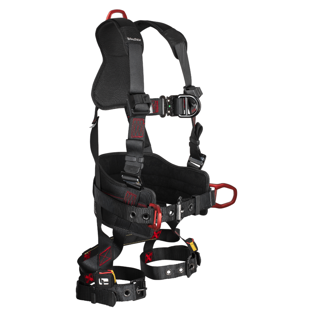 FT-Iron 4D Construction Climbing Full Body Harness, Tongue Buckle Leg Adjustments