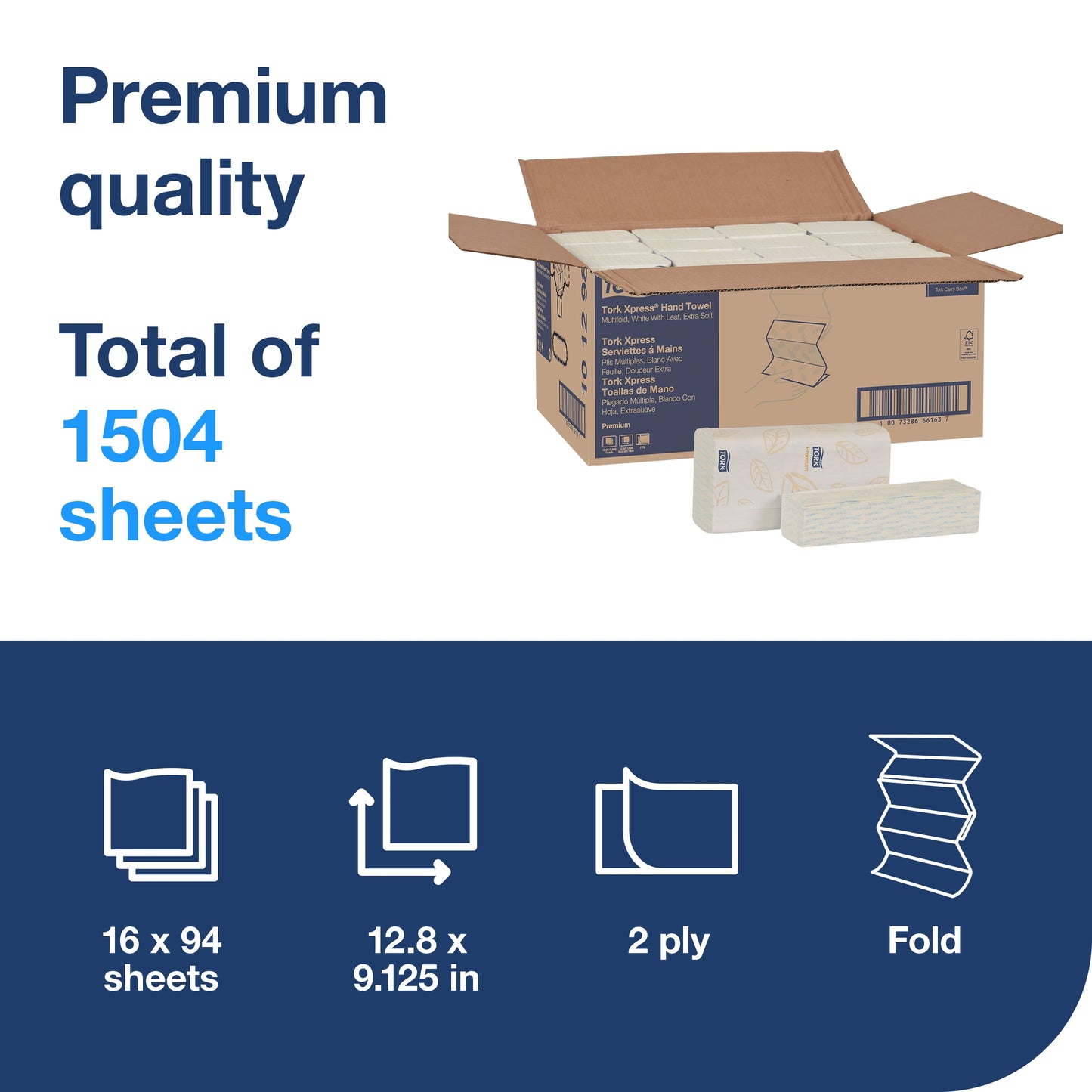 Tork Xpress® Extra Soft Multifold Hand Towel White H2