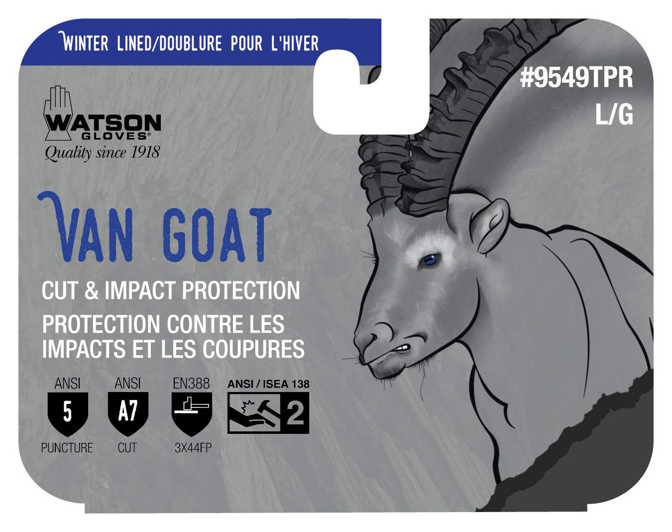 Van Goat Impact Short Cuff - Pack of 6