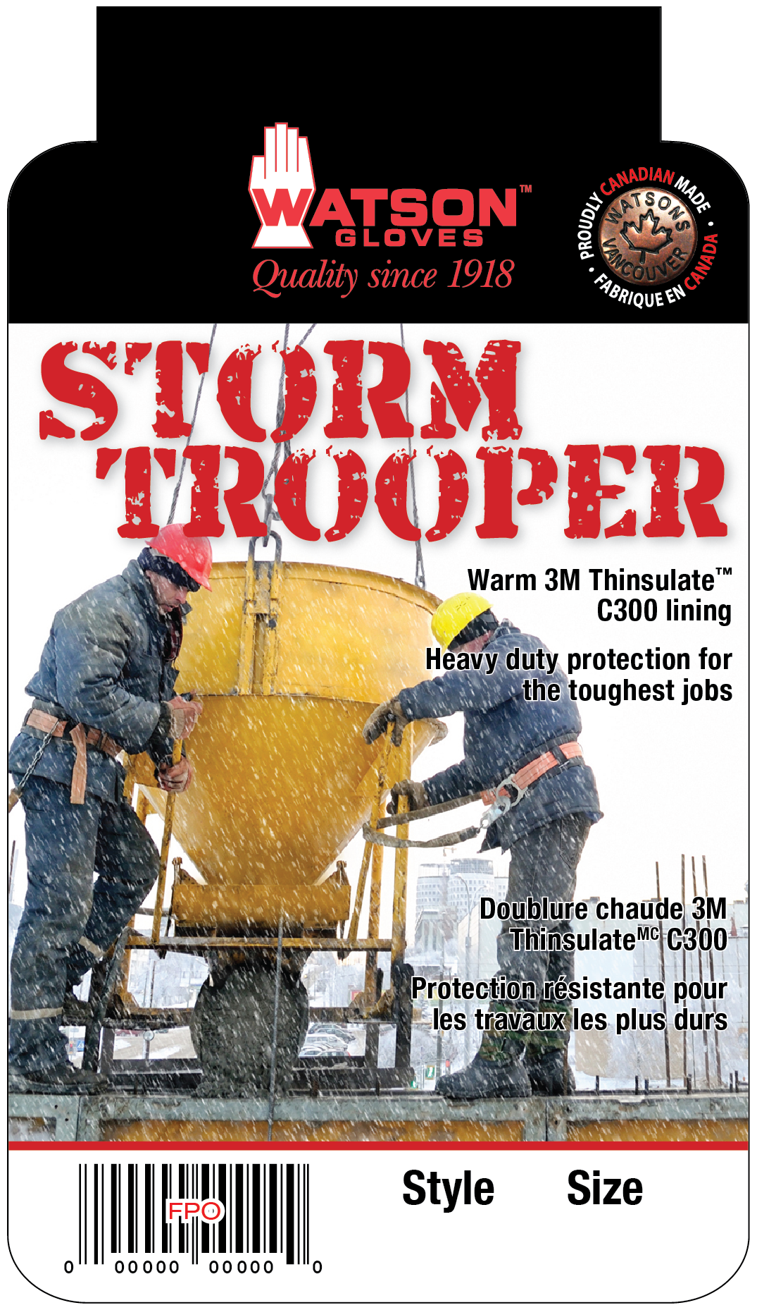 Storm Trooper Thinsulate 300 Mitten - Pack of 6