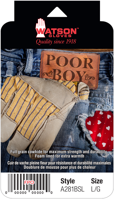 Watson Gloves Poor Boy Unlined- Pack of 6