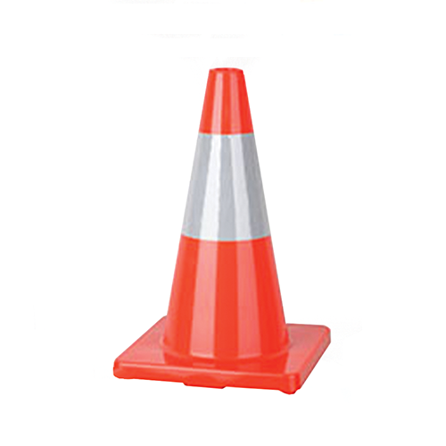 18" Solid Orange PVC Traffic Cone, 2.4 lbs.
