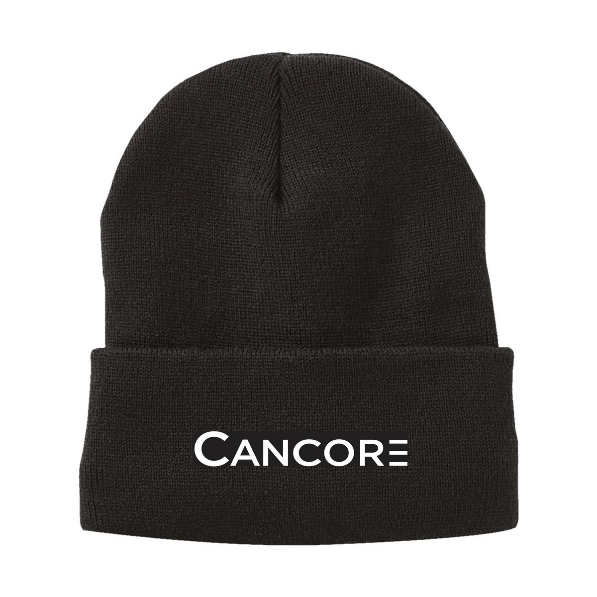 Cancore 12" Sherpa Lined Cuffed Beanie - Black