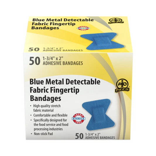 Metal Detectable Fingertip Bandage Box of 50