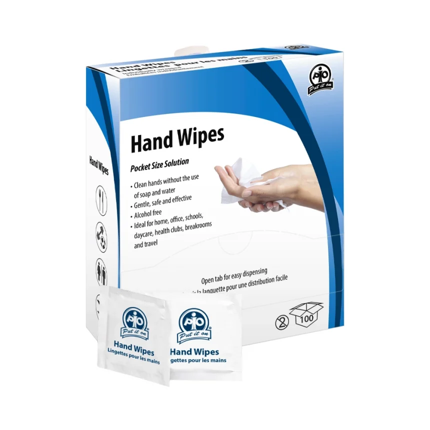Hand Cleaning Wipes, Box of 100