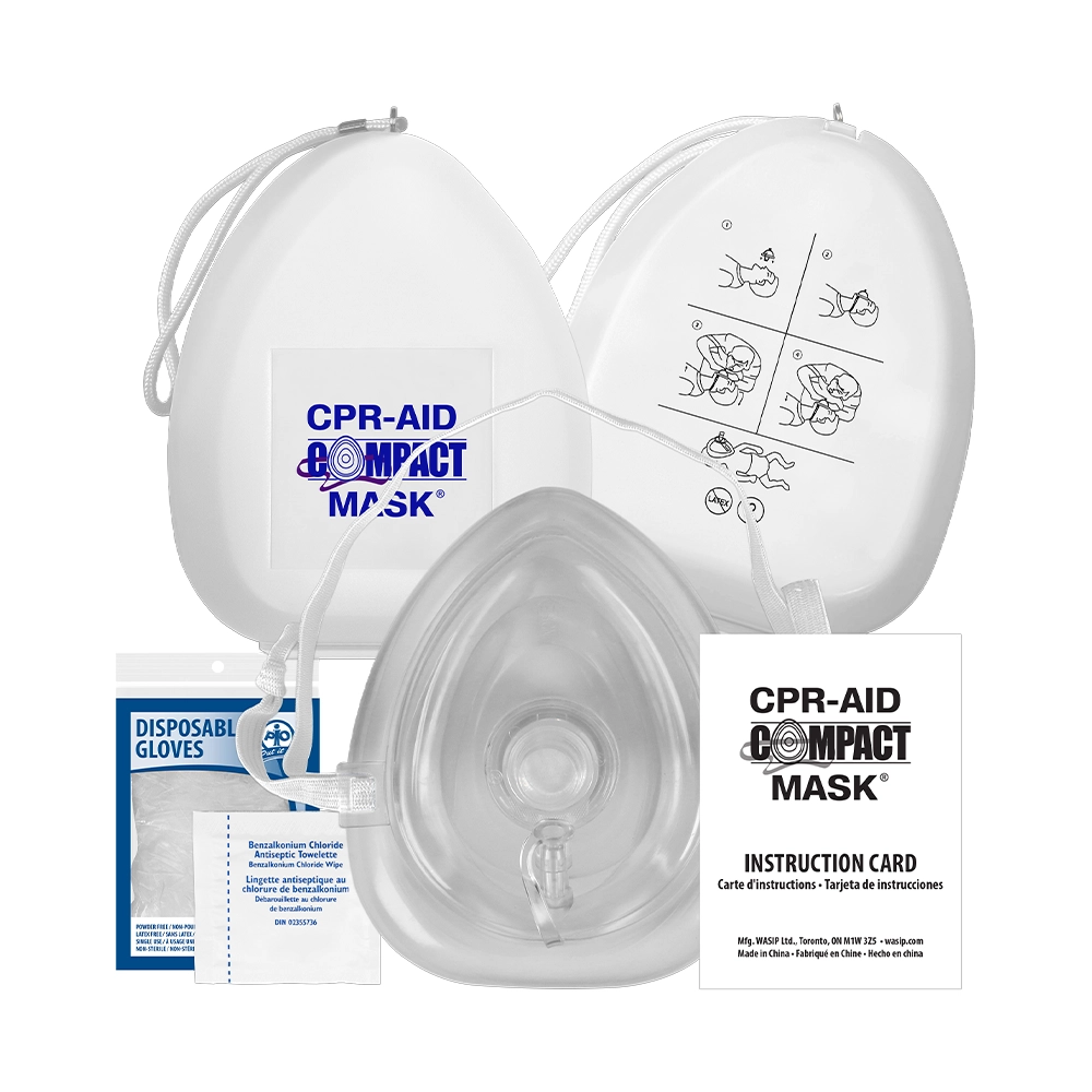 CPR Compact Mask w/ O2 Inlet & Case