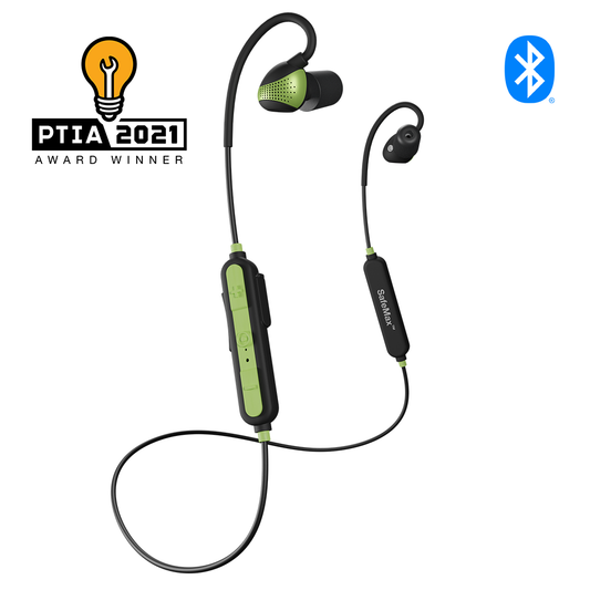 IsoTunes Pro Aware Bluetooth Safety Green with Ambient Listening Tech