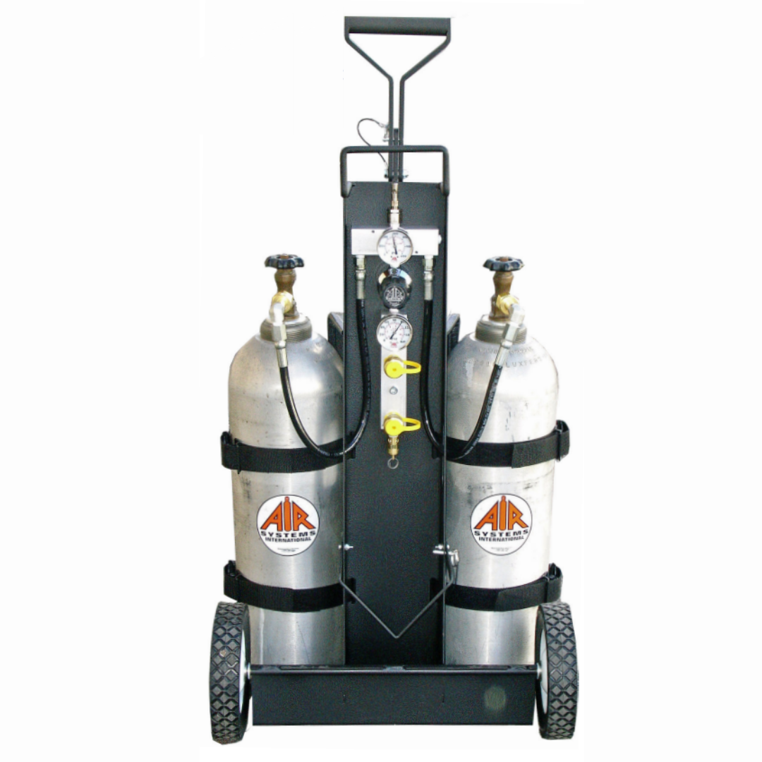 Multi-Pak 2400PSI Air Cart, Equipped with 2 Outlets
