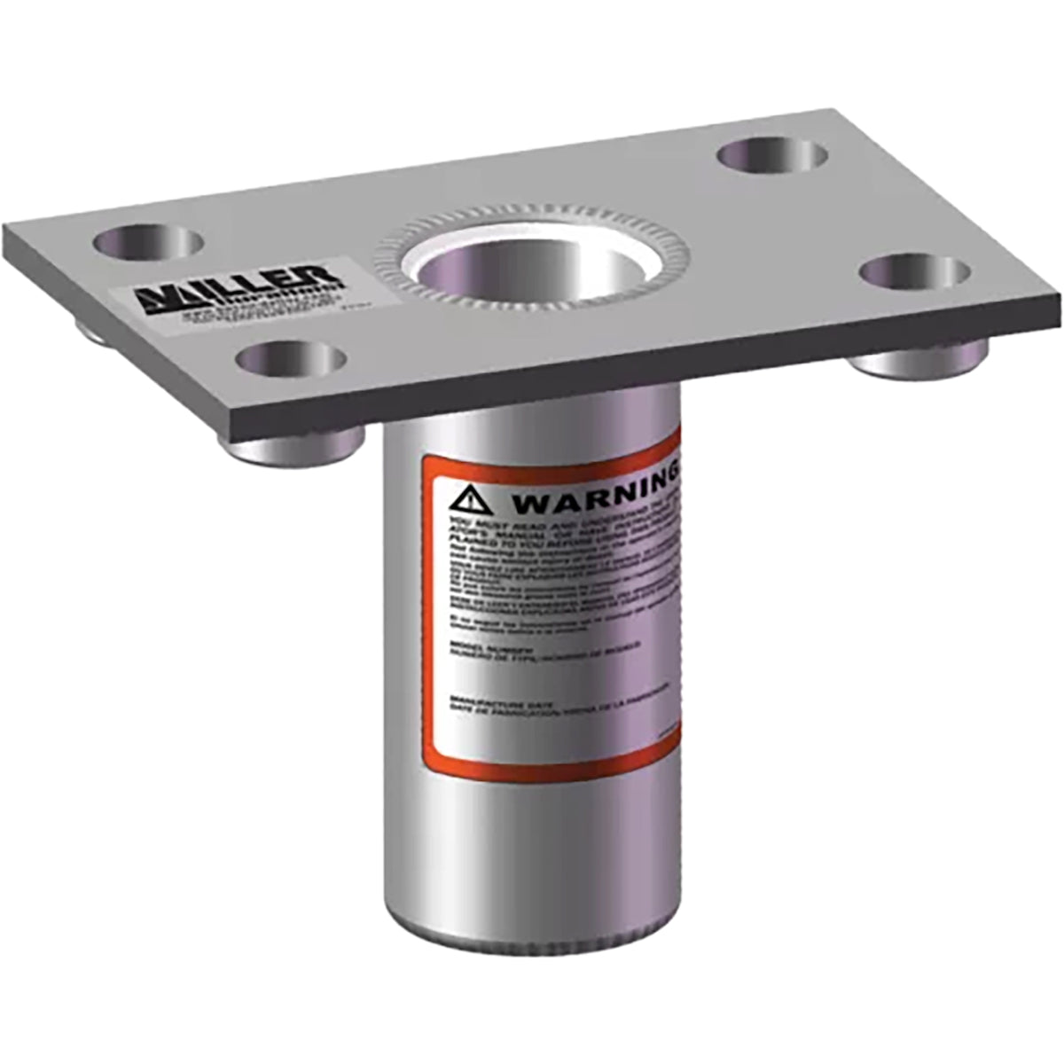 Miller DH-20SS/ Flush Floor Mount Sleeve, Stainless Steel Silver Fall Protection