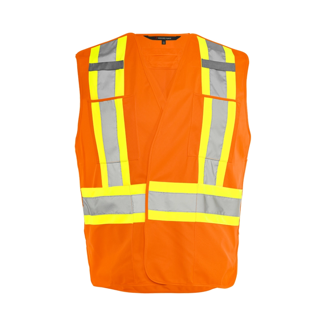 TV4 5 Pt. Tearaway Solid Traffic Vest