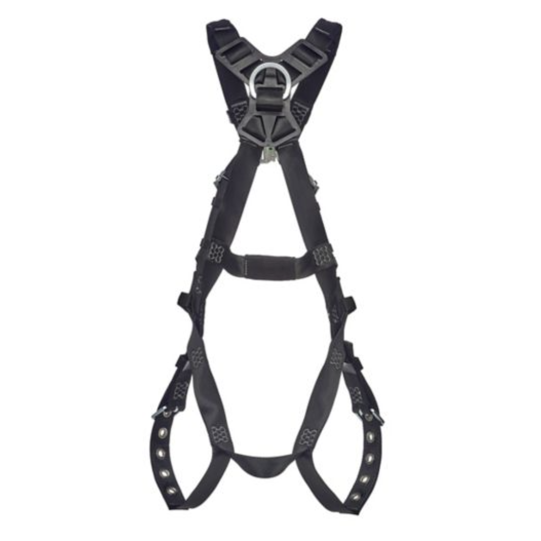 V-Form Arc Flash Harness, Back Web Loop, Tongue Buckle Leg Straps