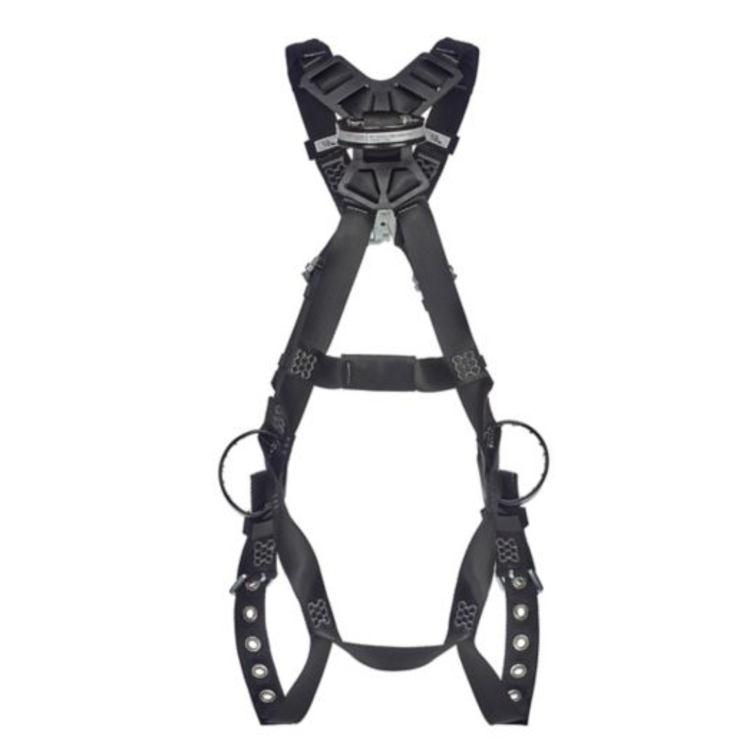 V-Form Arc Flash Harness, Back D-Ring, Tongue Buckle Leg Straps