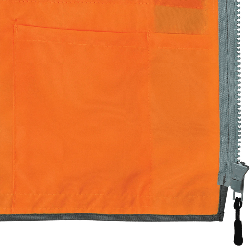 Pioneer 6672 Hi-Vis Mesh Back Zip-Front Surveyor's Vest, Orange