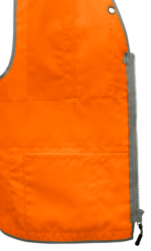 Pioneer 6672 Hi-Vis Mesh Back Zip-Front Surveyor's Vest, Orange