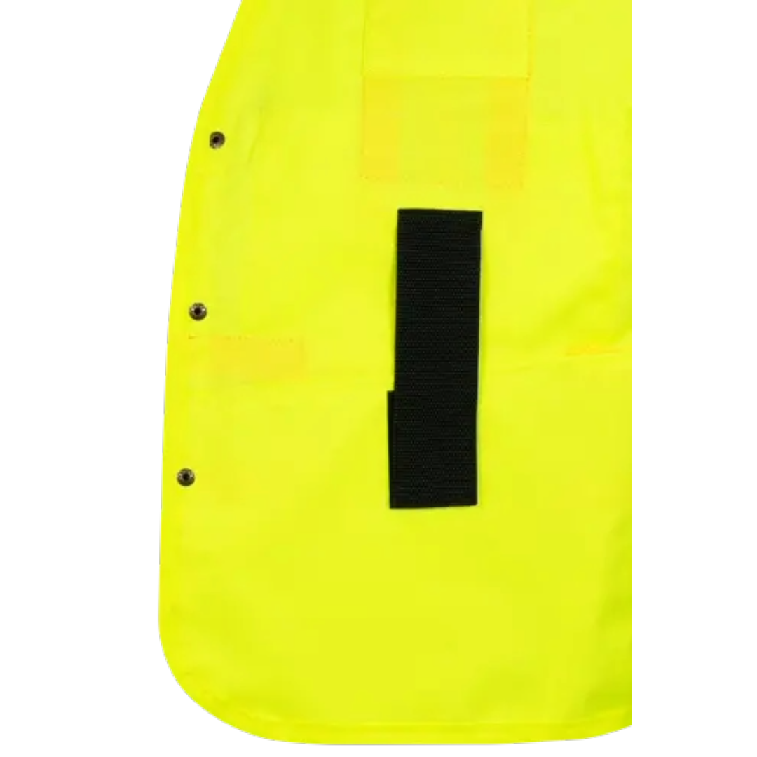 Hi-Vis 600D PU-Coated Oxford Poly Surveyor's Safety Vest - Snap Closure