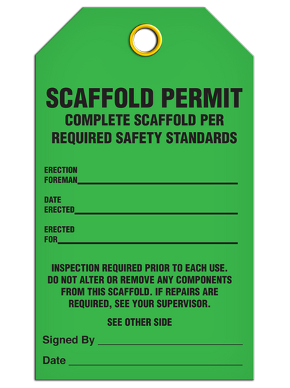 "Complete Scaffold"- Scaffold Status Tag Pack of 25