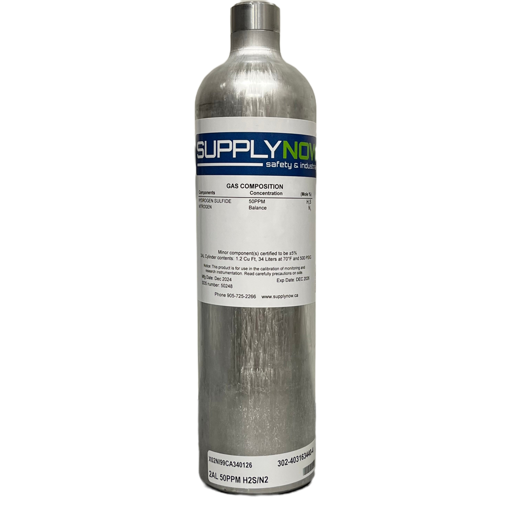H2S 50ppm/N2 34L