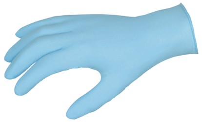 4 mil NitriShield Gloves Powder Free Disposable Nitrile Industrial Food Service Grade Textured Finish 9.5 Inches Blue