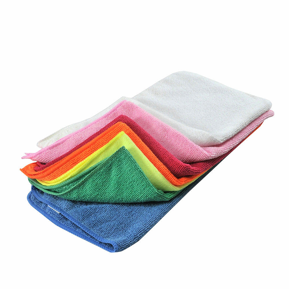 14x14 Microfiber Green General Purpose Towels, 10/Pack