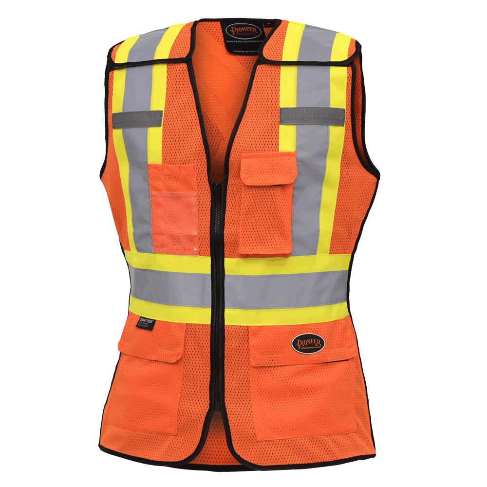 Womens Hi-Vis Orange Safety Tear-Away Vest
