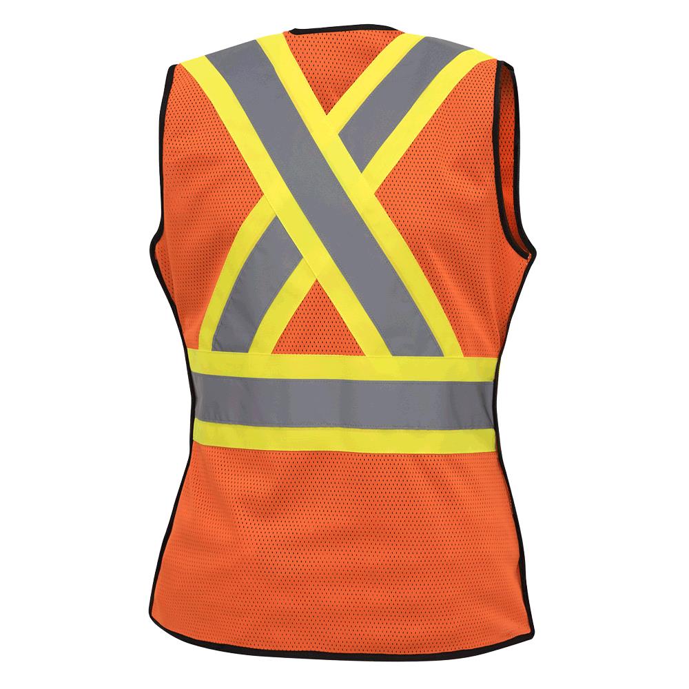 Womens Hi-Vis Orange Safety Tear-Away Vest