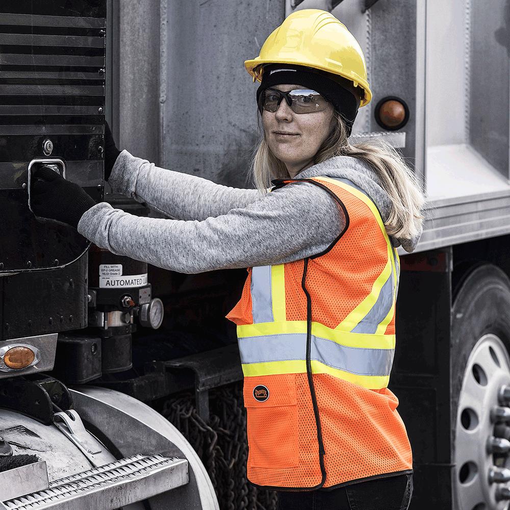 Womens Hi-Vis Orange Safety Tear-Away Vest