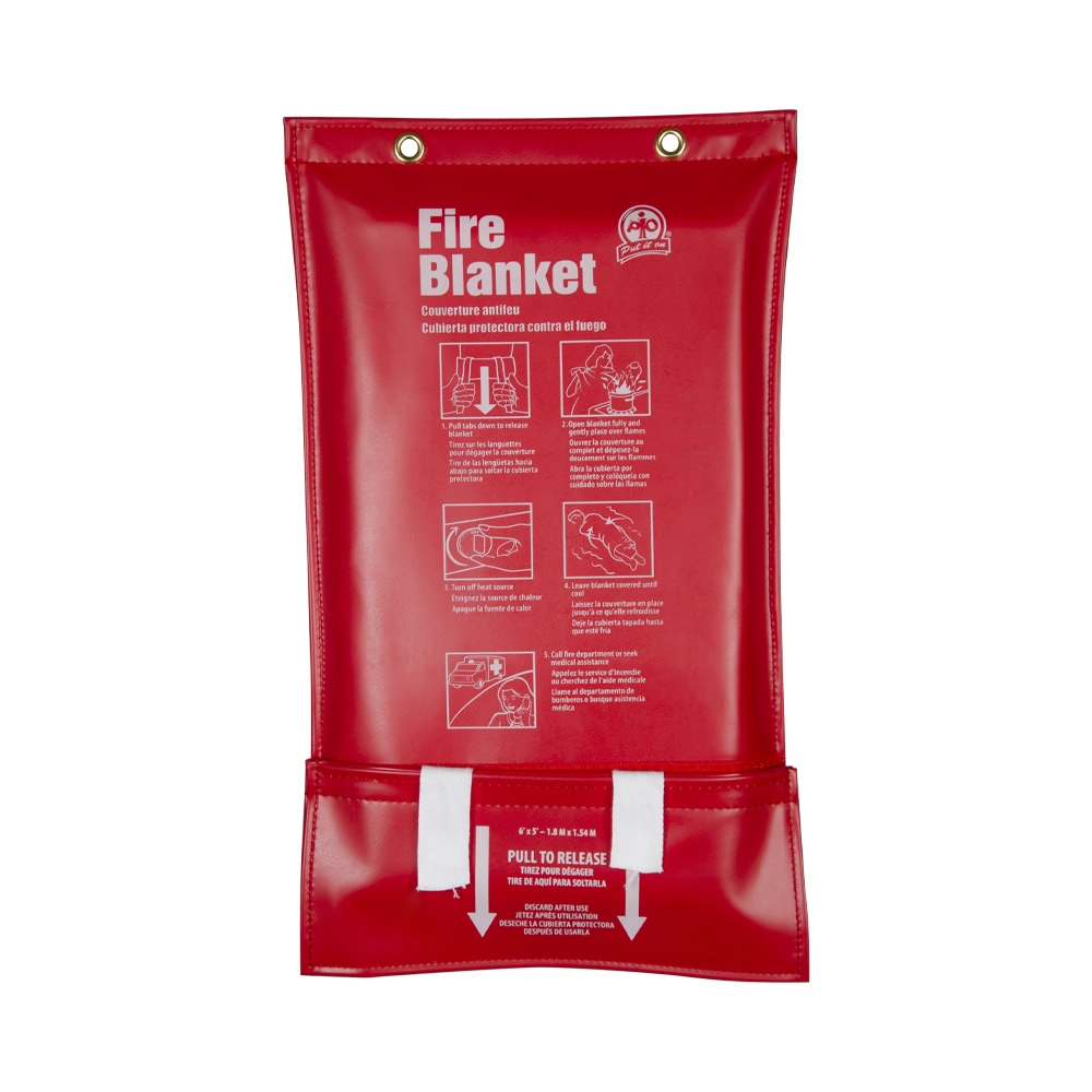 Fire Blanket PVC Pouch w/ Quick Release Flap