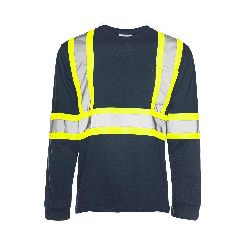 TT4 • Long Sleeve Cotton Traffic T-Shirt, 4″ Refl. Tape