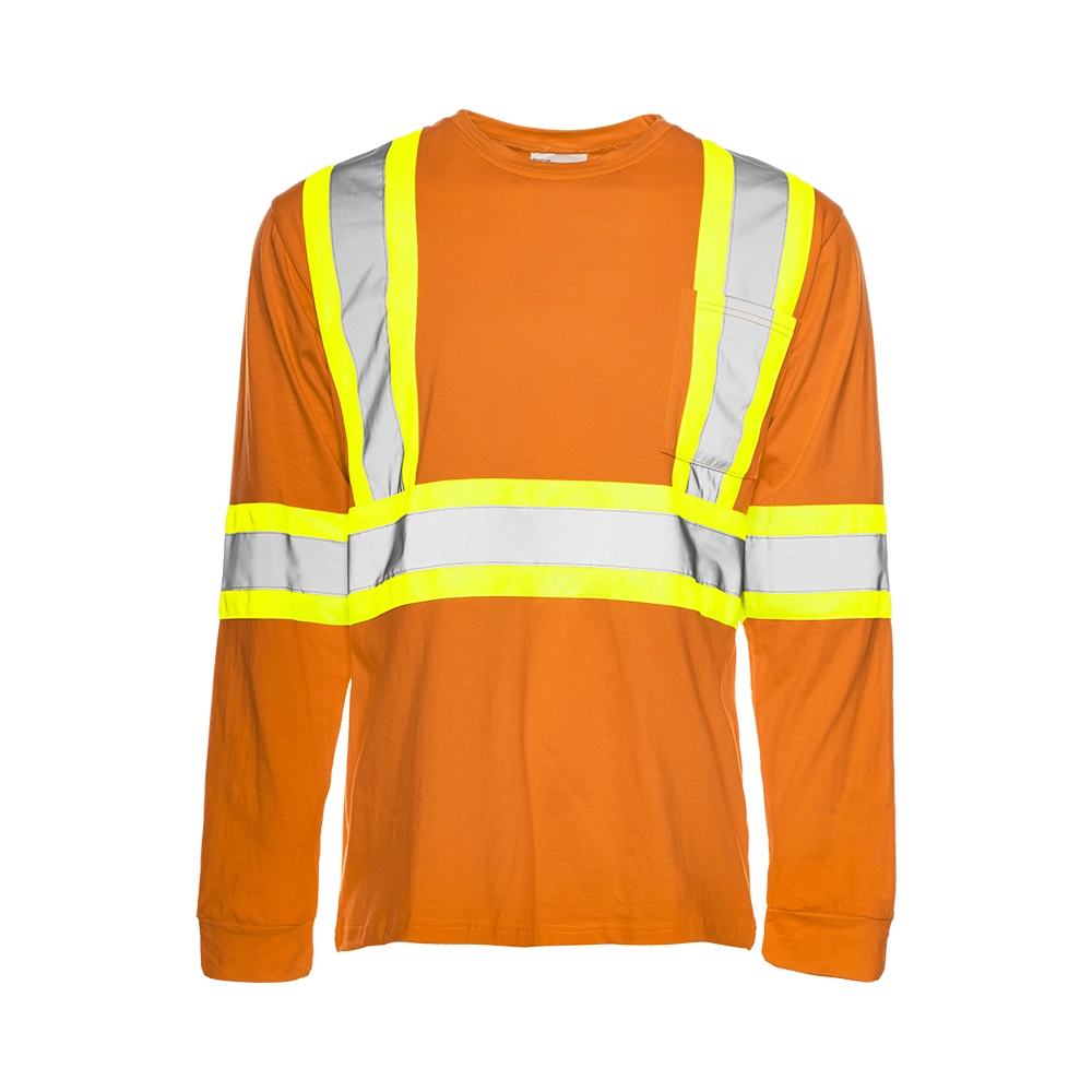 TT4 • Long Sleeve Cotton Traffic T-Shirt, 4″ Refl. Tape