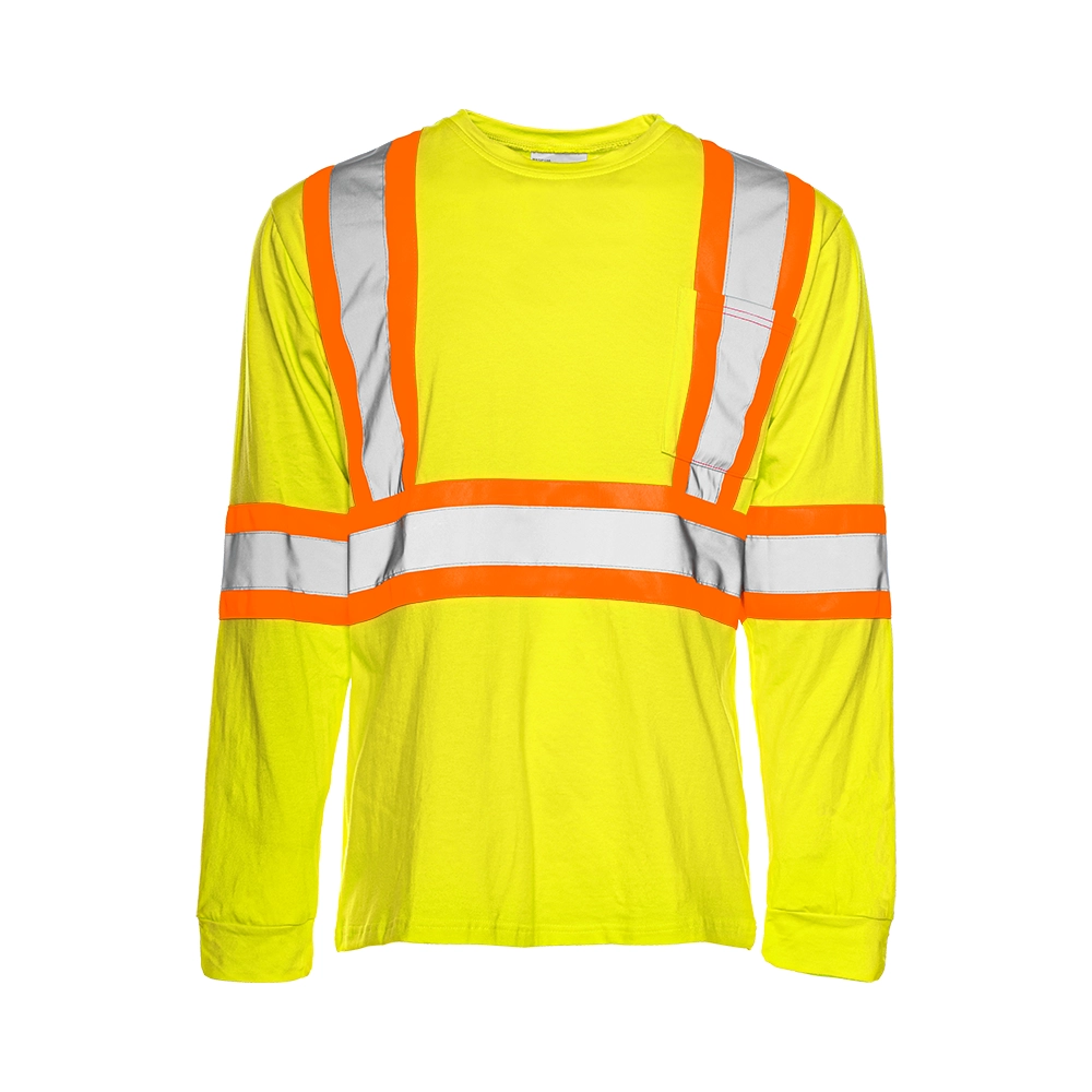TT4 • Long Sleeve Cotton Traffic T-Shirt, 4″ Refl. Tape