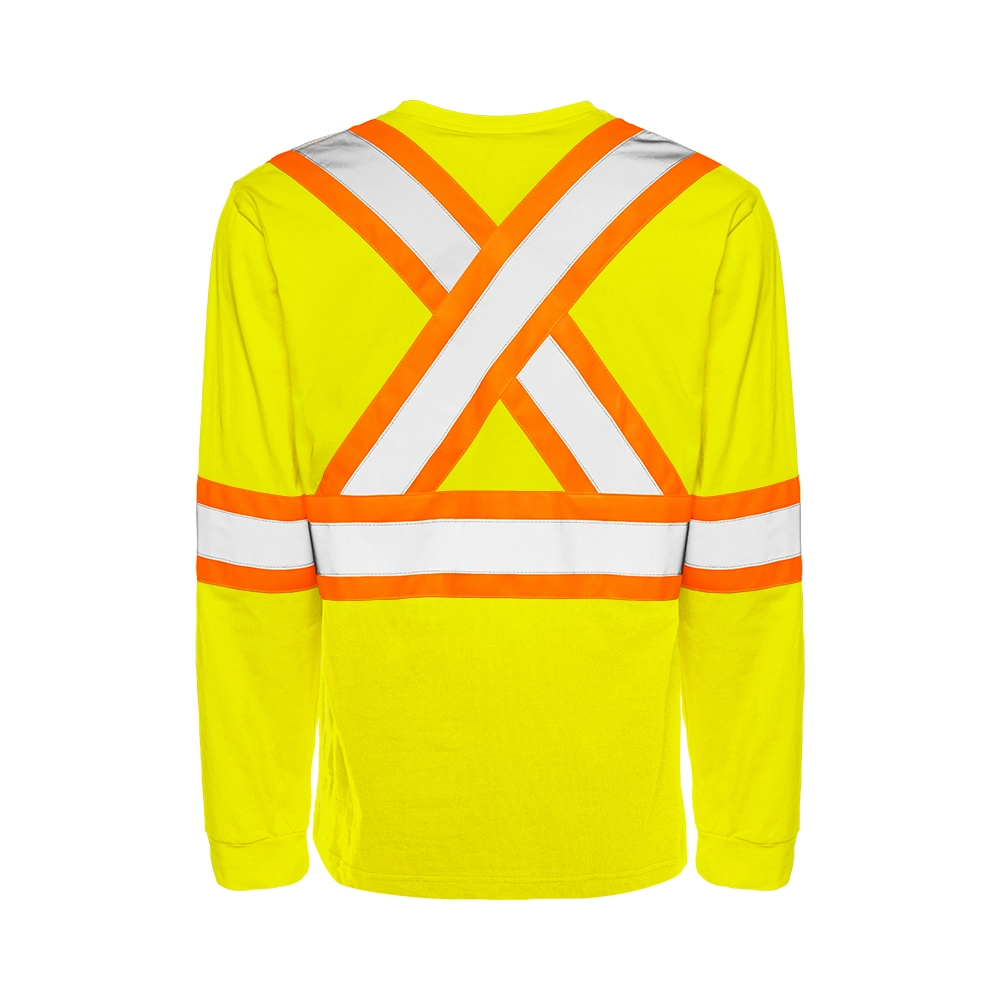 TT4 • Long Sleeve Cotton Traffic T-Shirt, 4″ Refl. Tape
