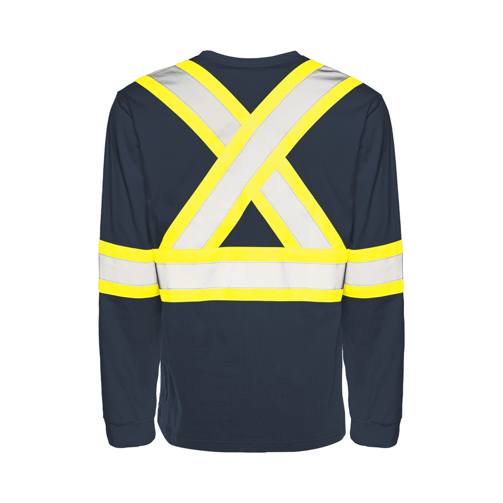 TT4 • Long Sleeve Cotton Traffic T-Shirt, 4″ Refl. Tape