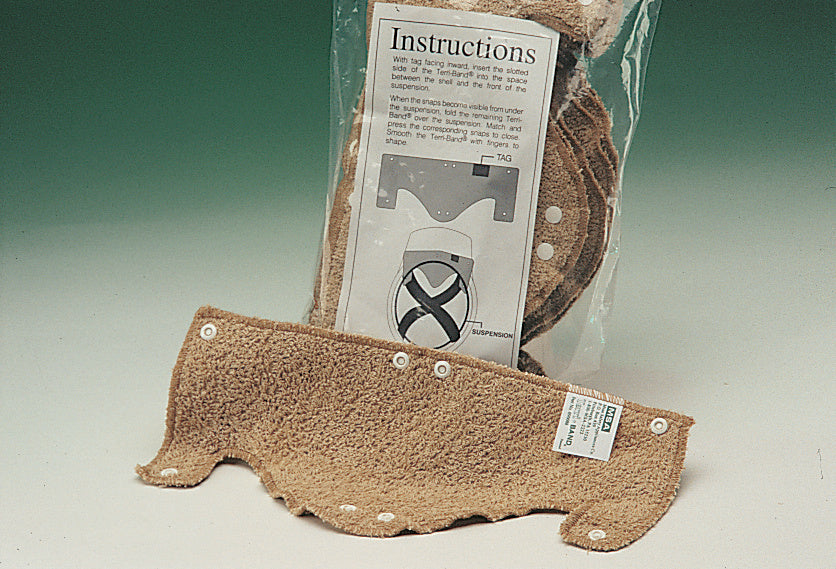 Hard Hat Sweatband, Gray Terry Cloth