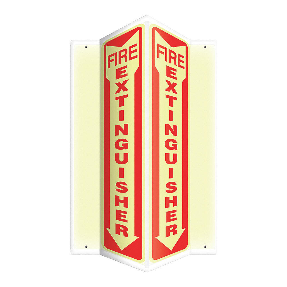 "Fire Extinguisher" (Projection™ Sign) - Safety Sign