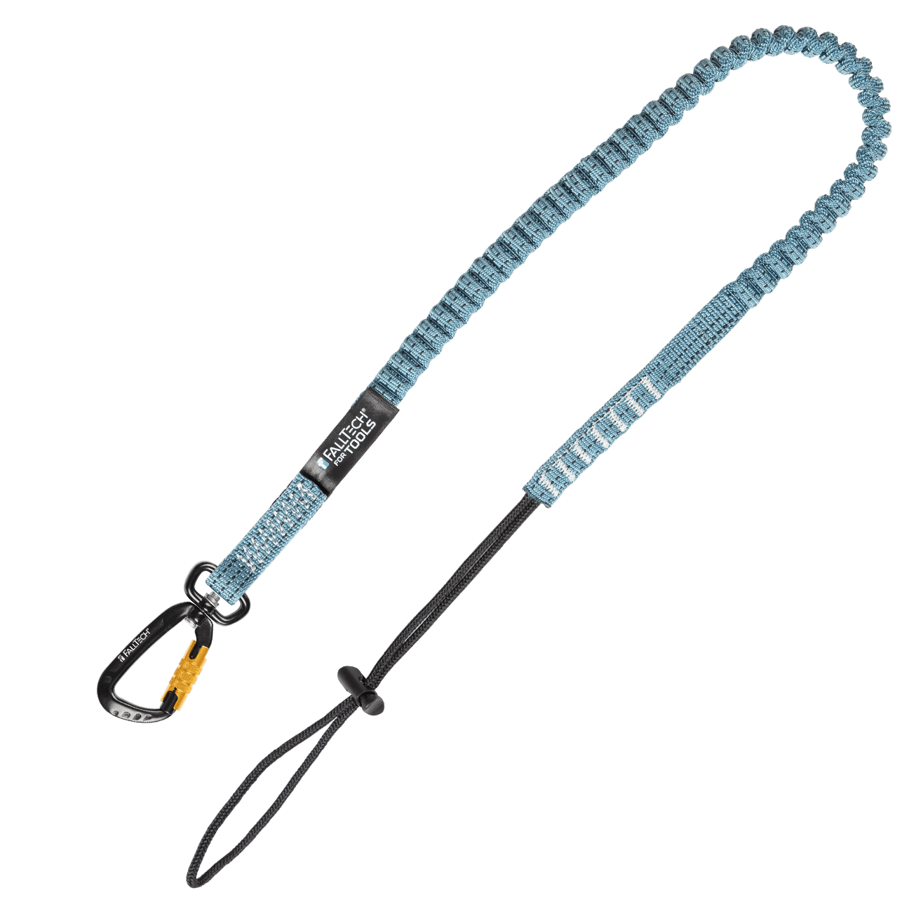 15 lb Premium Tool Tether with Choke-on Cinch Loop and Aluminum Swivel Carabiner, 1/pk