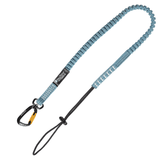 15 lb Premium Tool Tether with Choke-on Cinch Loop and Aluminum Swivel Carabiner, 1/pk