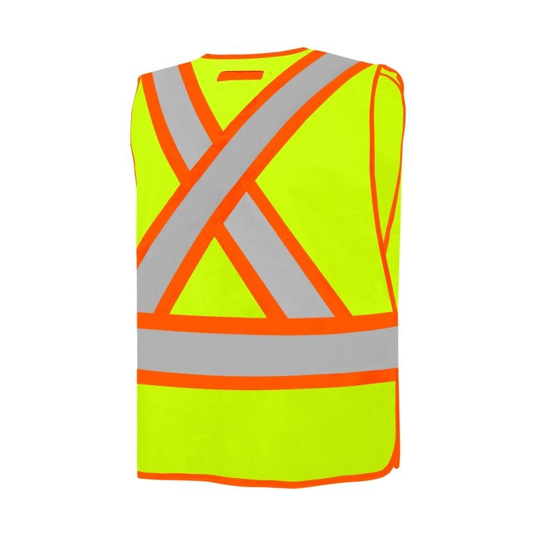 5 Pt. Tearaway Solid High Visibility Safety Vest