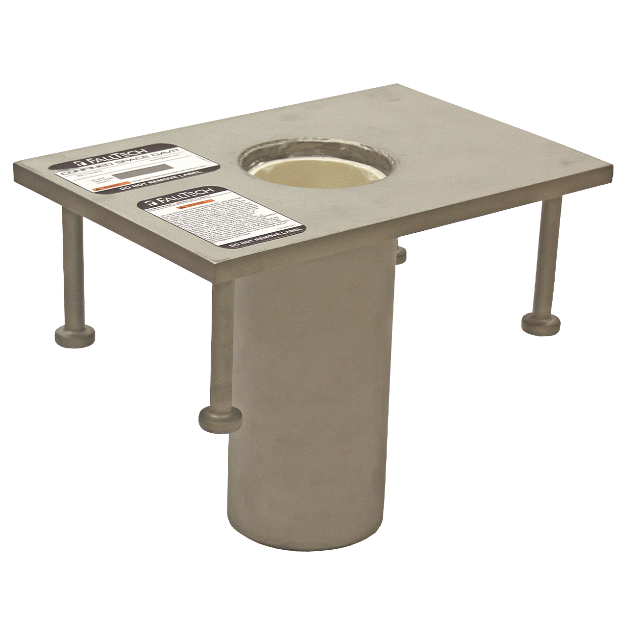 Flush-mount Plated Steel Cast-in Fixed Davit Base