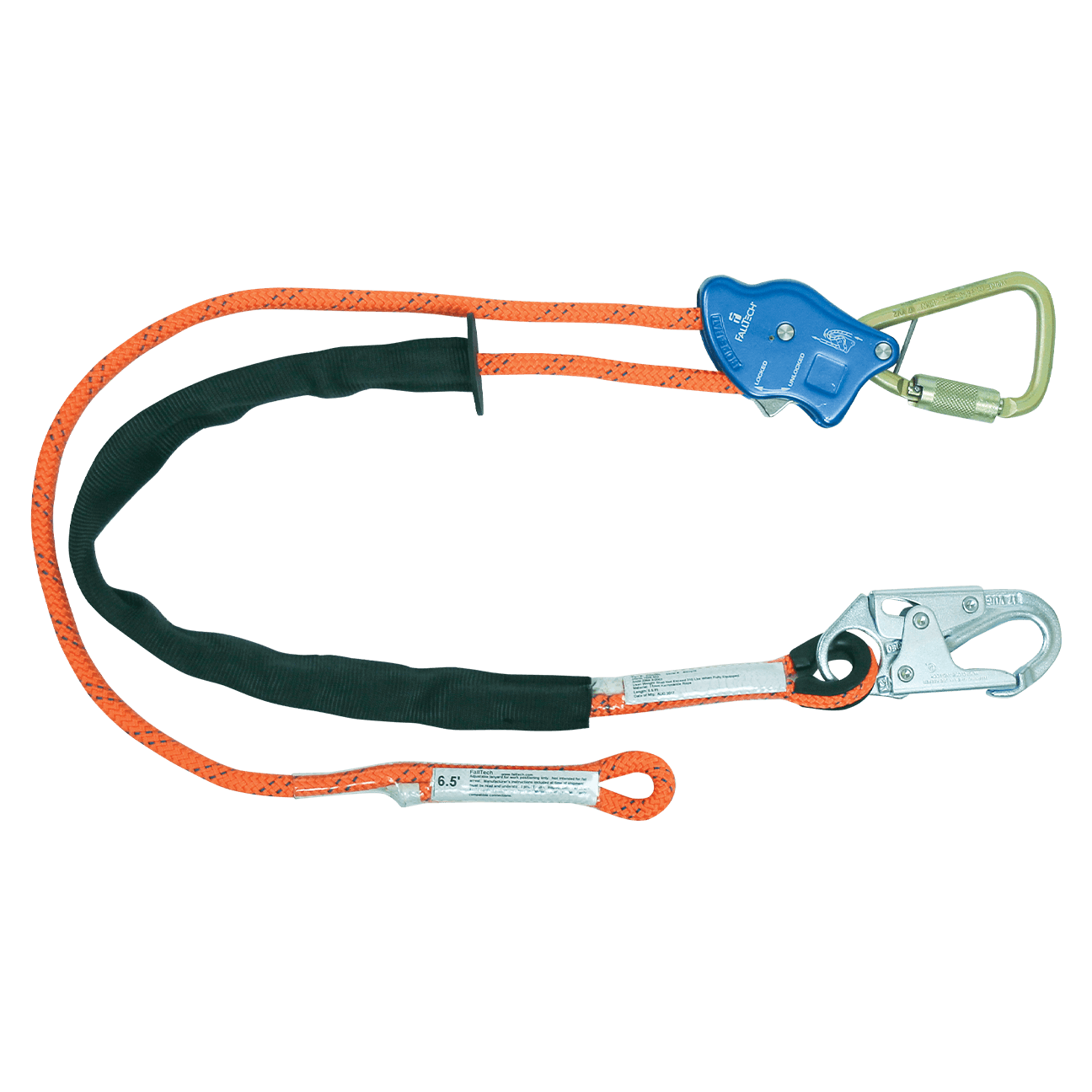 Tower Climber Rope Positioning Lanyard with Aluminum Adjuster