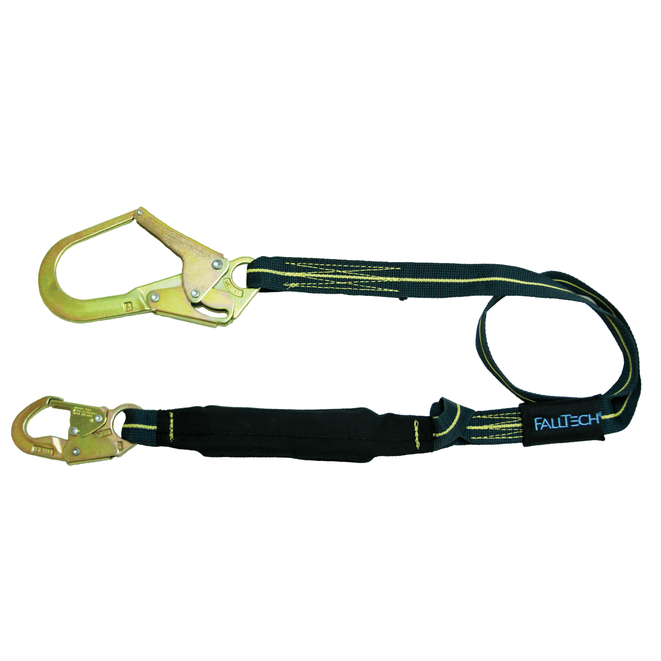 6' WeldTech® Kevlar® Energy Absorbing Lanyard, Single-leg with Steel Connectors - CSA