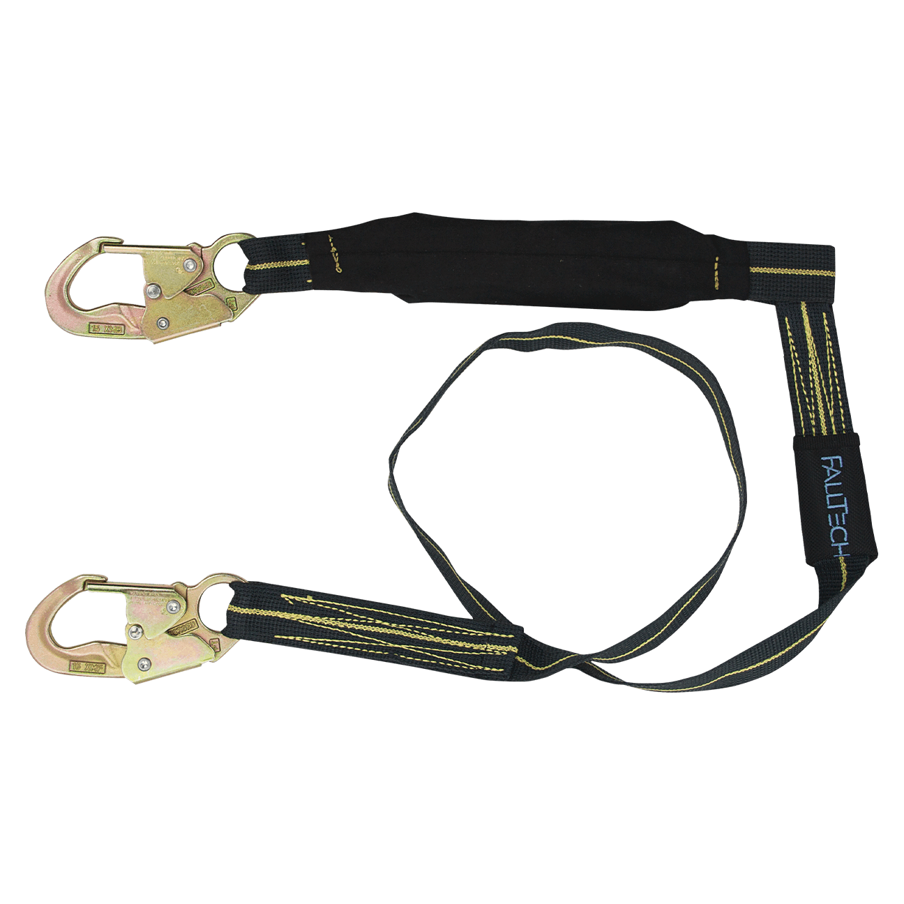 6' WeldTech® Kevlar® Energy Absorbing Lanyard, Single-leg with Steel Snap Hooks - CSA