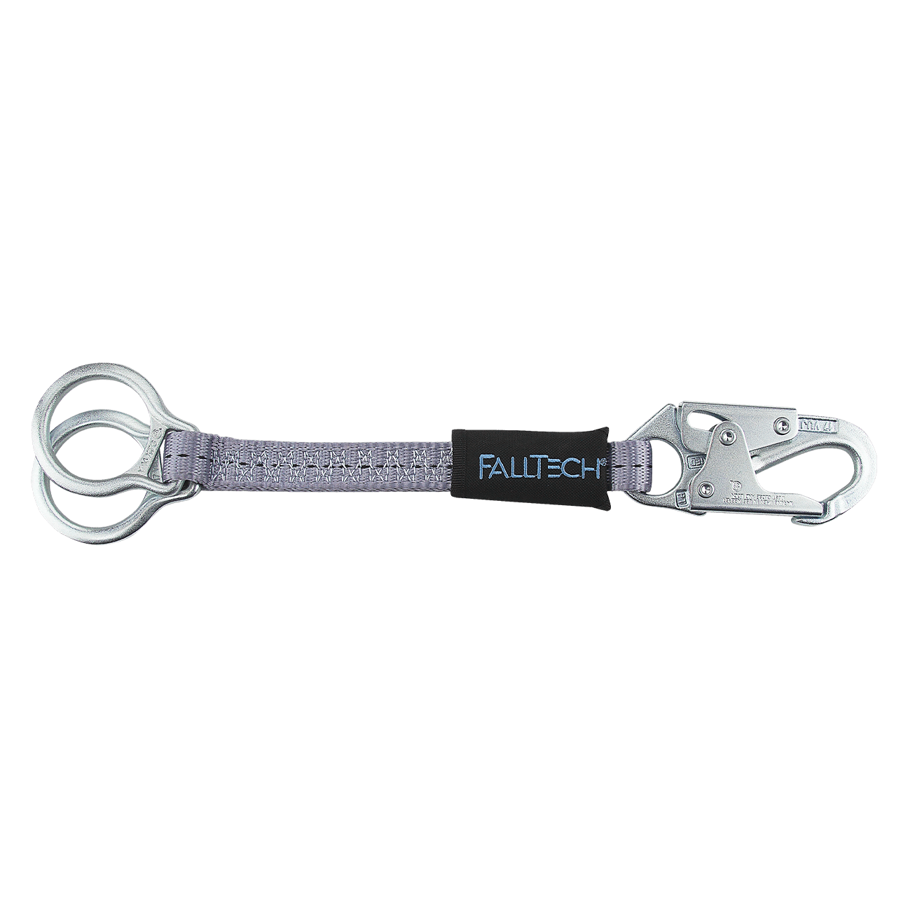 18" Double D-ring Dorsal Extender with Steel Snap Hook