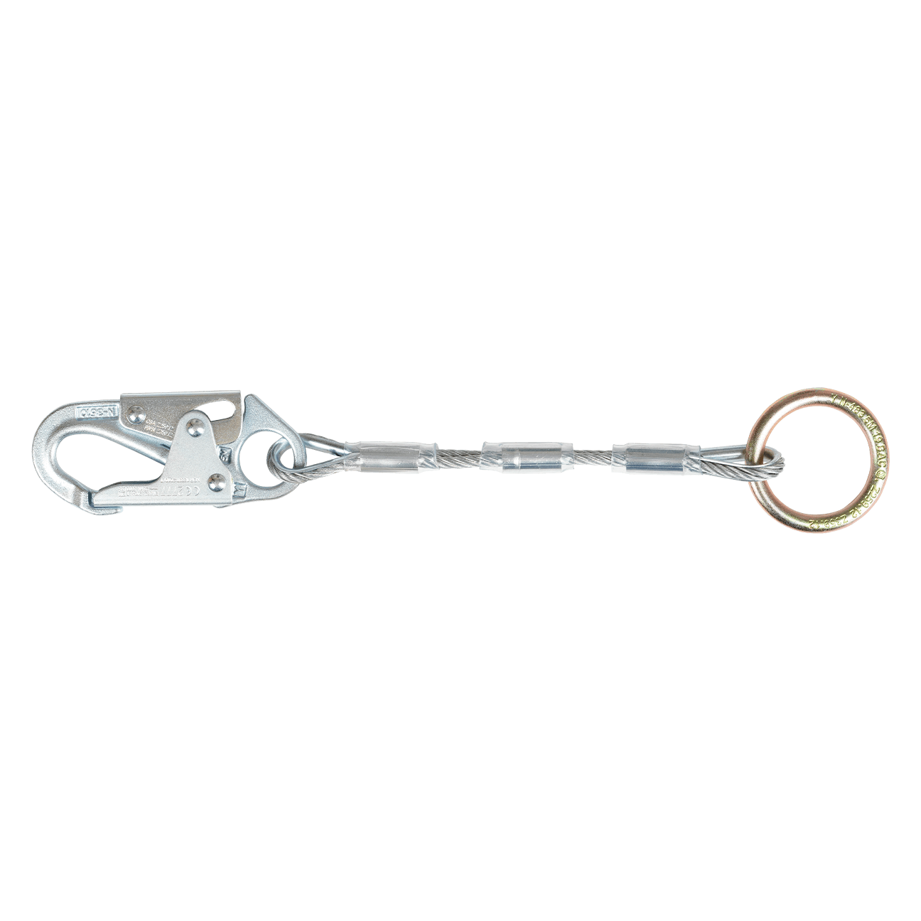 18" Cable Dorsal D-ring Extender with Steel Snap Hook