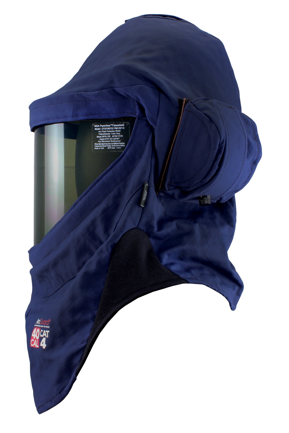 40 Cal ArcGuard Performance Arc Flash Hood with fans