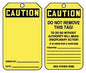 Blank Tag- OSHA Caution Equipment Status Tag