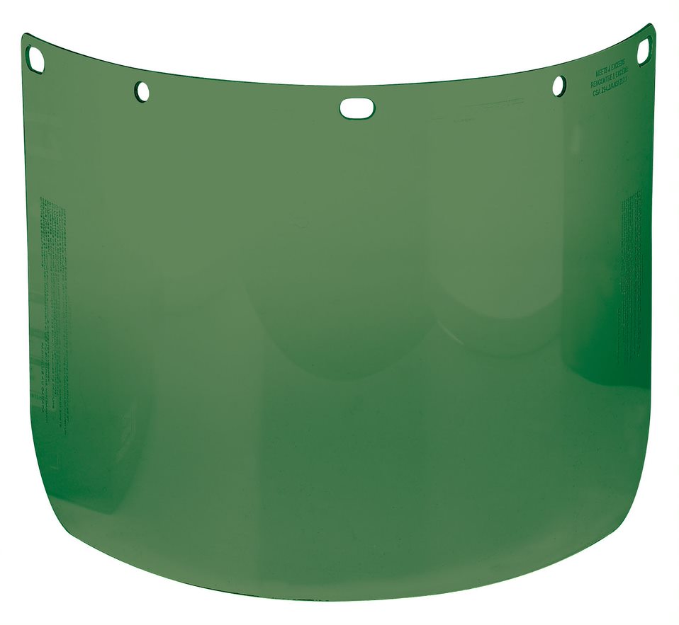 Shade 5 Molded Face Shield Visor, 8" x 15", Shade 5 IR Filter