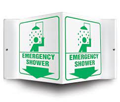 "Emergency Shower" (Projection™ Sign) - Safety Sign